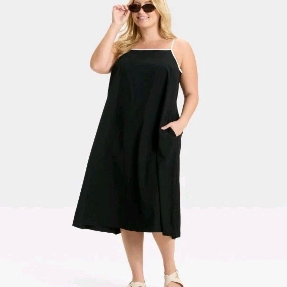 Ava & Viv Black Midi Dress